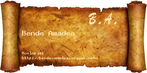 Bende Amadea névjegykártya